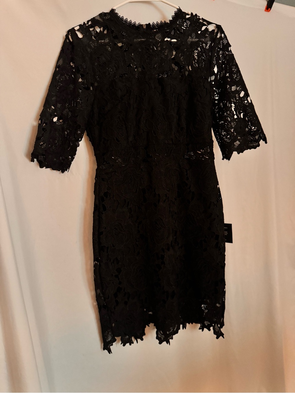Women's Black Lace Mini Lulus A Fine Romance Lace Sheath Dress